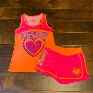 JUSTICE Tank Top w/ matching shorts Size: 12